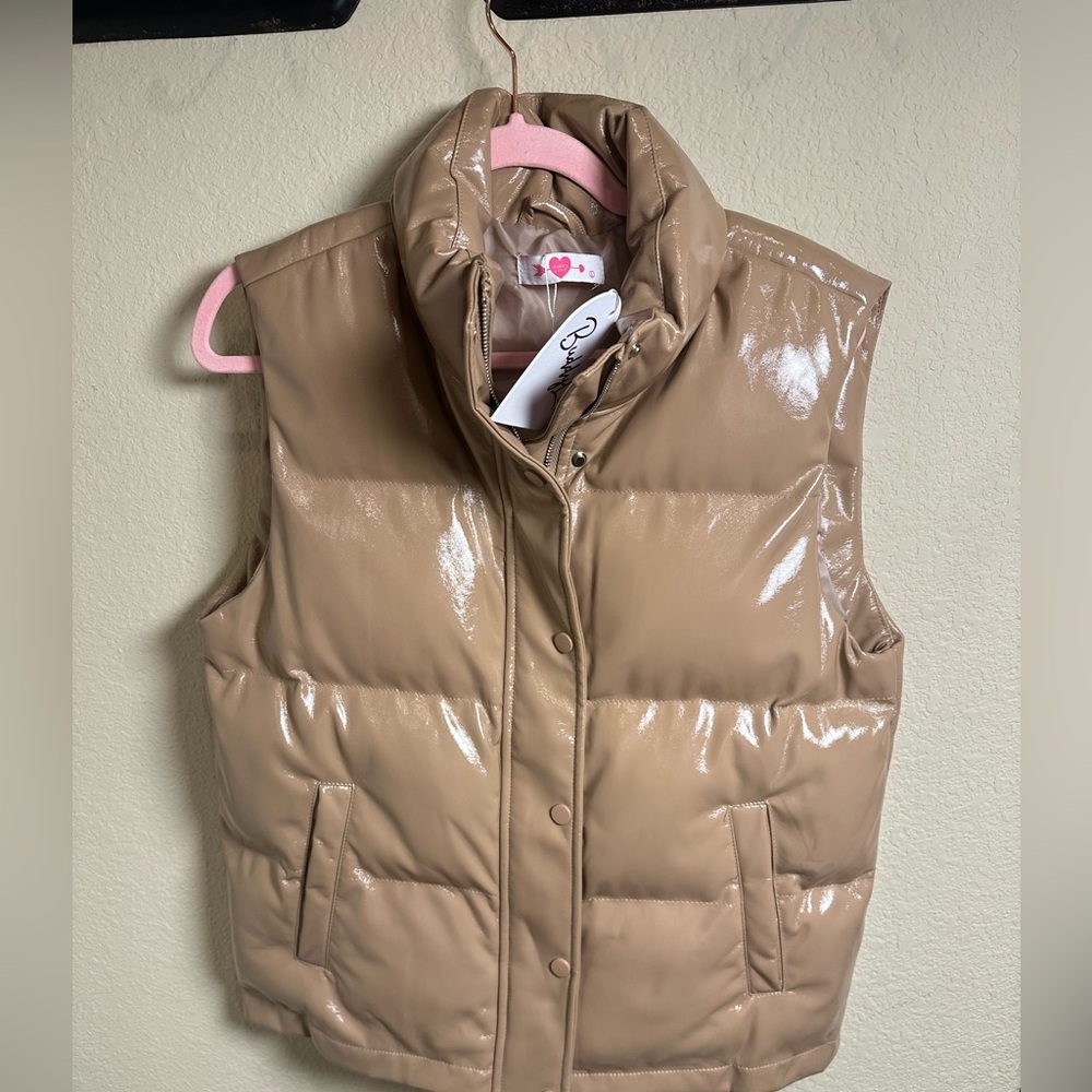 Buddy Love Glossy Beige Outerwear